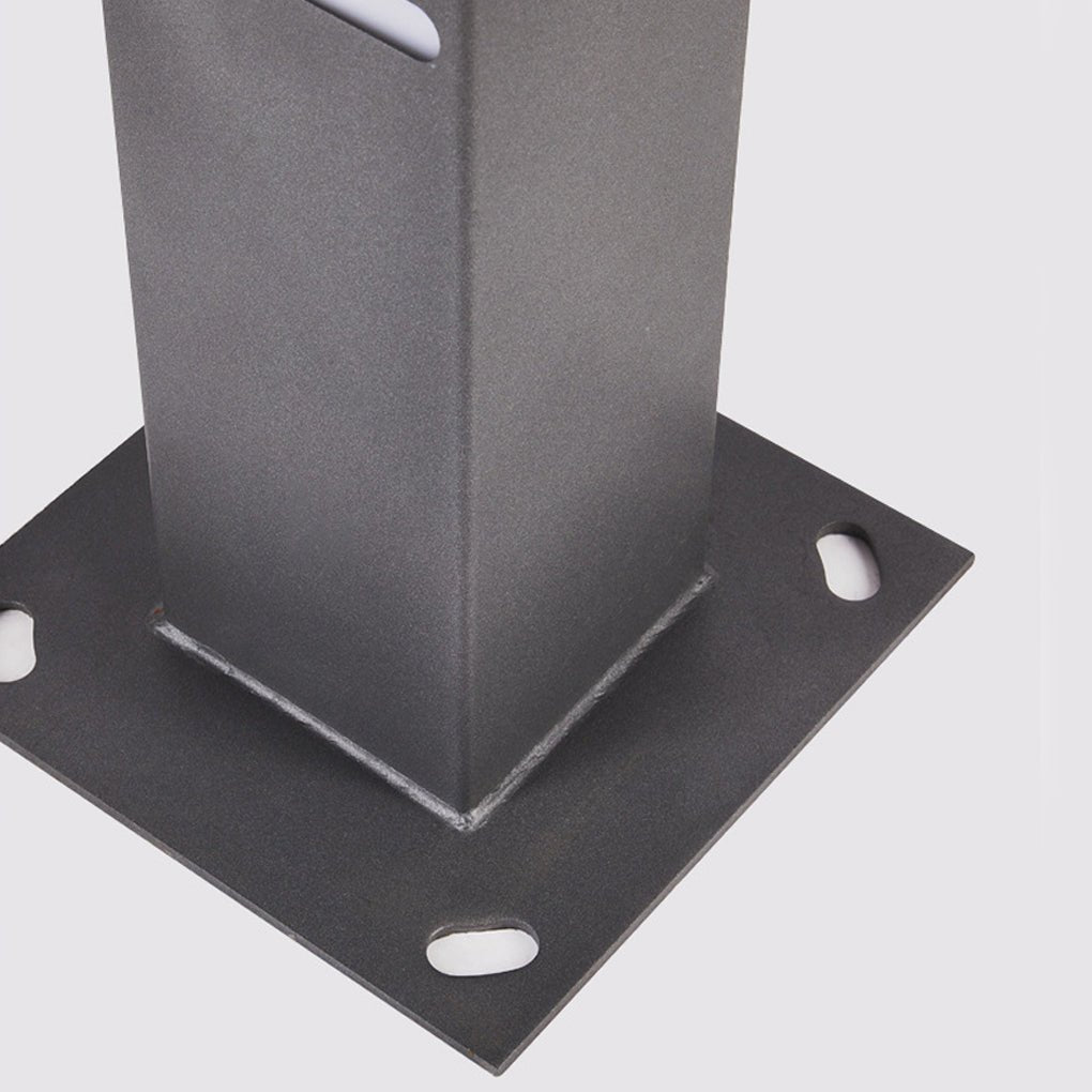 Modern Rectangular Black LED Garden Bollard Lights for Outdoor Spaces