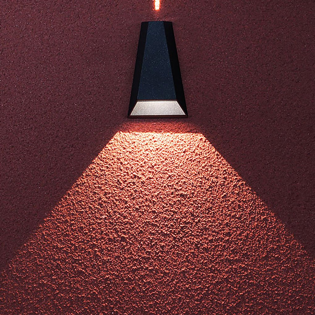 Modern Black LED Up-Down Outdoor Wall Sconce Light for Patios & Gardens