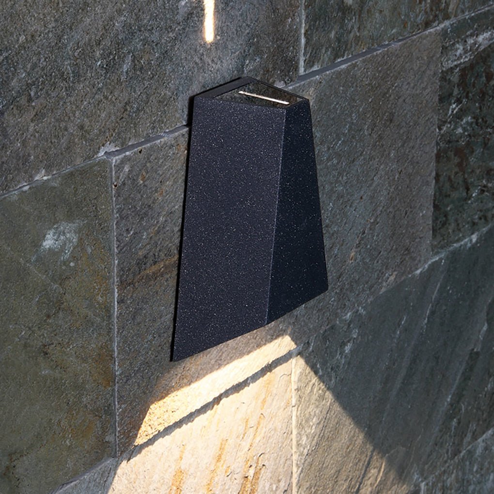 Modern Black LED Up-Down Outdoor Wall Sconce Light for Patios & Gardens