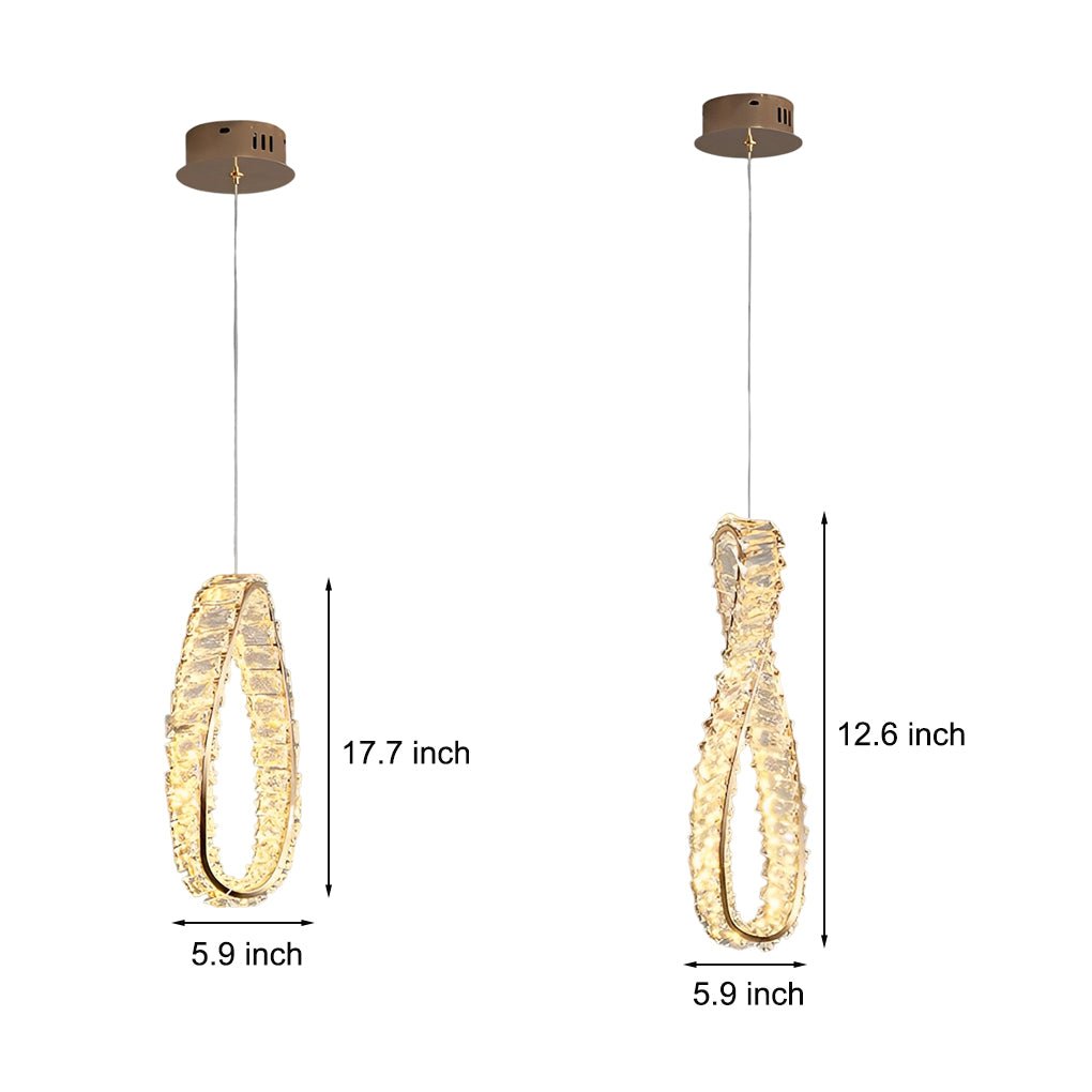 Modern Luxury Crystal LED Chandelier Pendant for Living Room/Bedroom