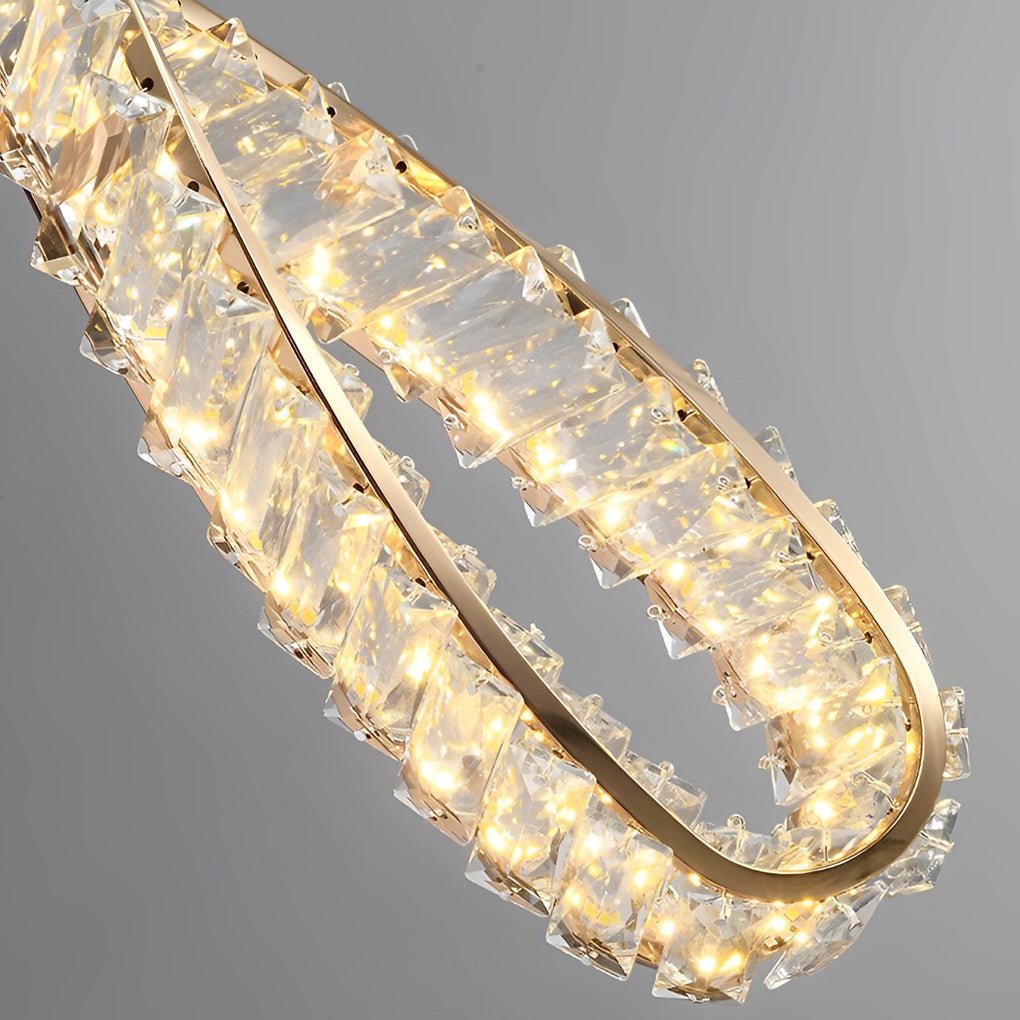 Modern Luxury Crystal LED Chandelier Pendant for Living Room/Bedroom