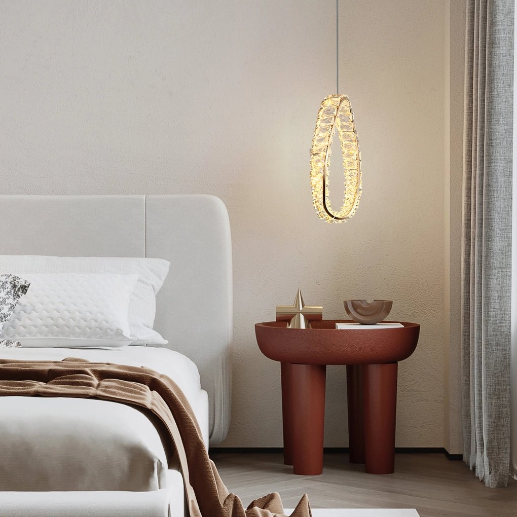 Modern Luxury Crystal LED Chandelier Pendant for Living Room/Bedroom