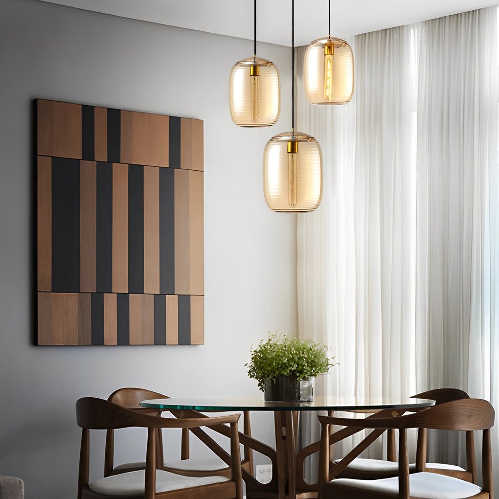 Post-Modern Glass Spiral LED Chandelier Pendant Light for Living Room