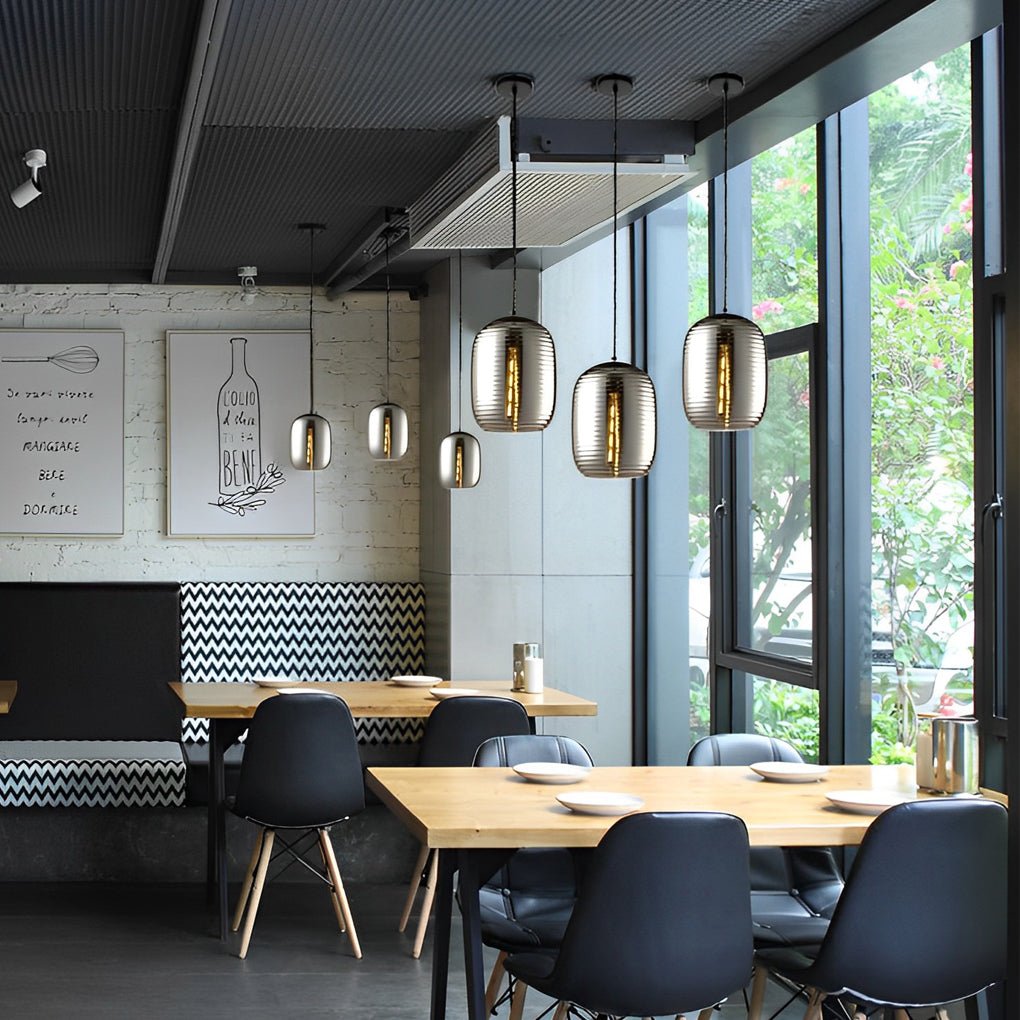 Post-Modern Glass Spiral LED Chandelier Pendant Light for Living Room