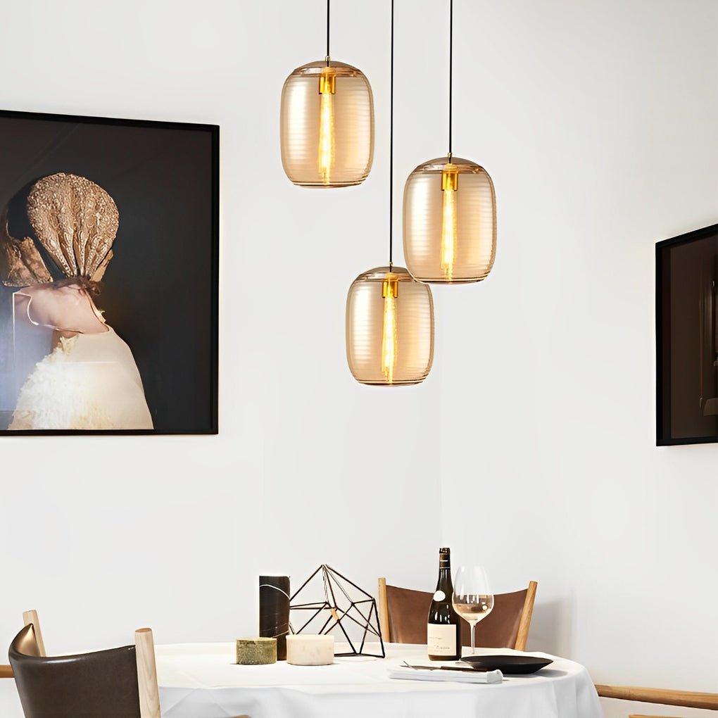 Post-Modern Glass Spiral LED Chandelier Pendant Light for Living Room