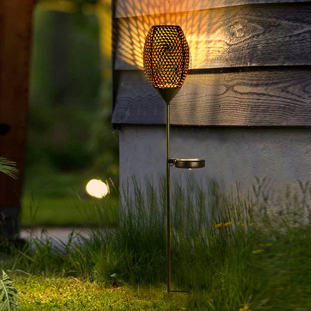 Vintage Red Wine Glass Solar LED Garden Lights for Outdoor Ambiance