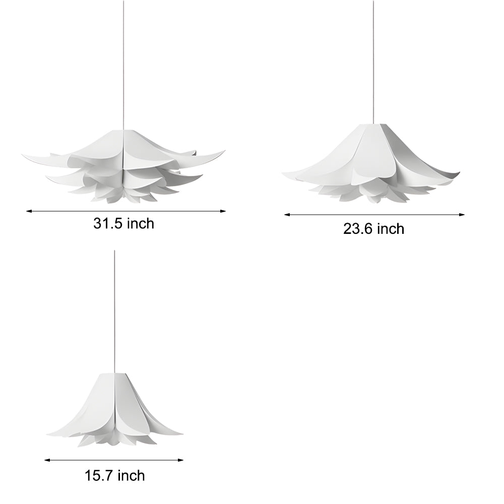 Nordic White Petals 3-Step Dimming Chandelier for Contemporary Spaces