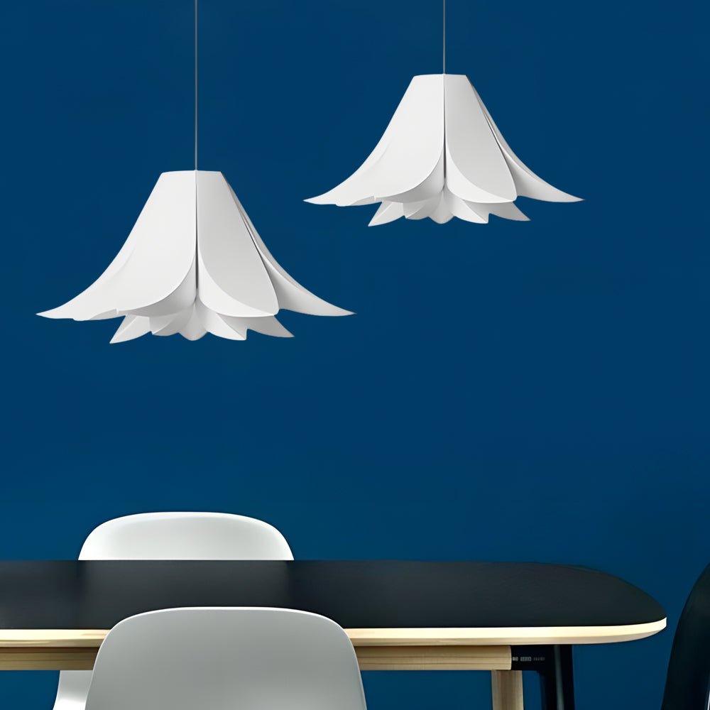 Nordic White Petals 3-Step Dimming Chandelier for Contemporary Spaces