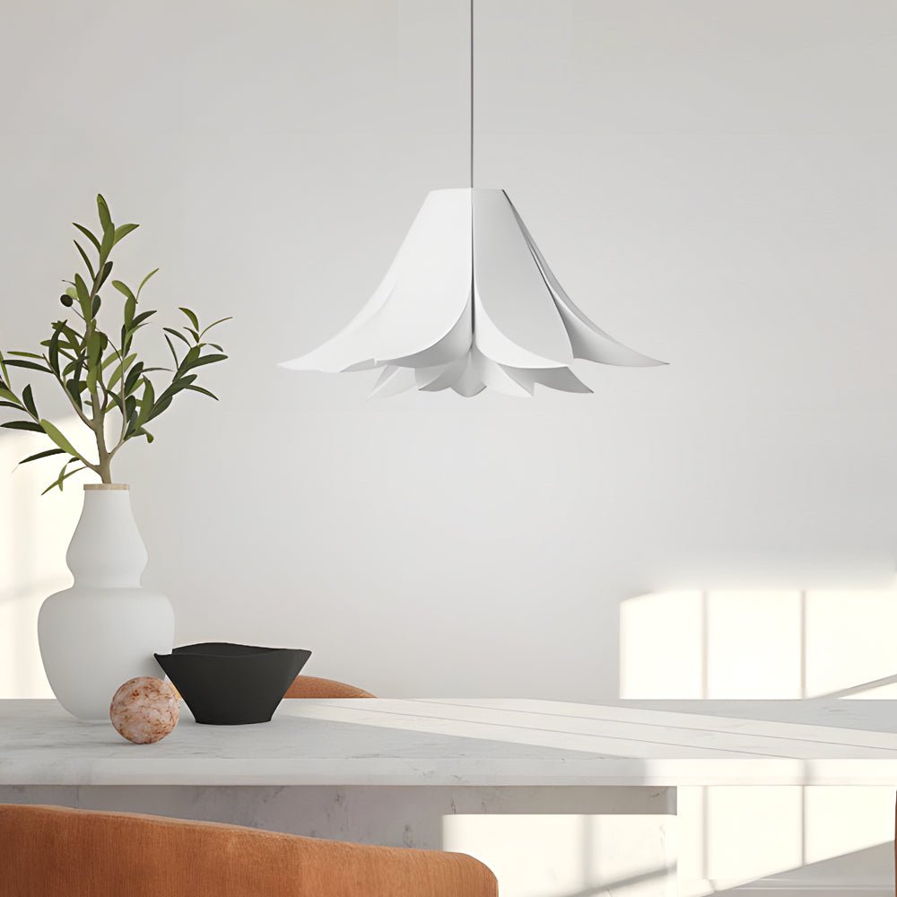 Nordic White Petals 3-Step Dimming Chandelier for Living Room Dining Room