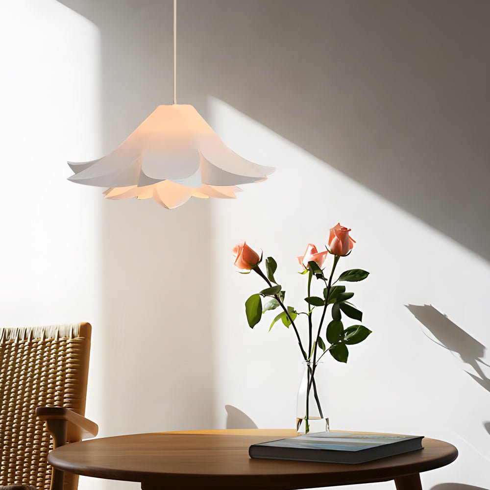 Nordic White Petals 3-Step Dimming Chandelier for Contemporary Spaces