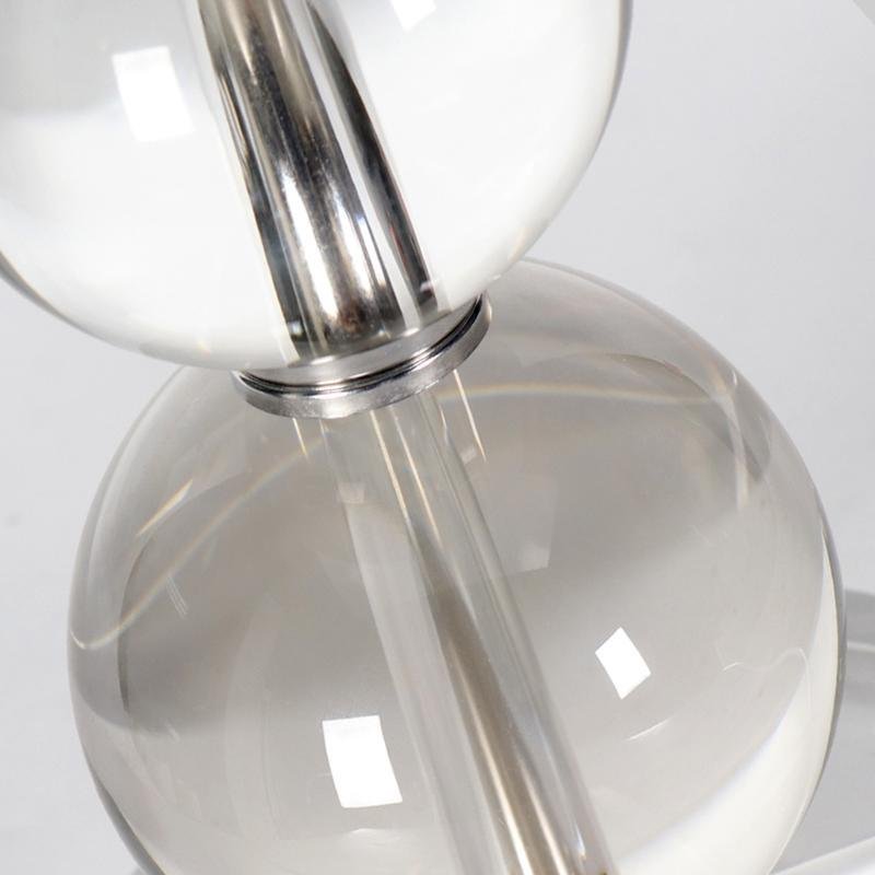 Modern White Fabric Cylinder Table Lamp with Crystal Accents for Bedroom