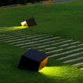 Sleek Geometric Aluminum Cube Path Light for Outdoor Landscape Lighting