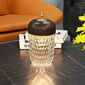 Modern Rechargeable Glass Table Lamp in Sleek Metal for Living Room