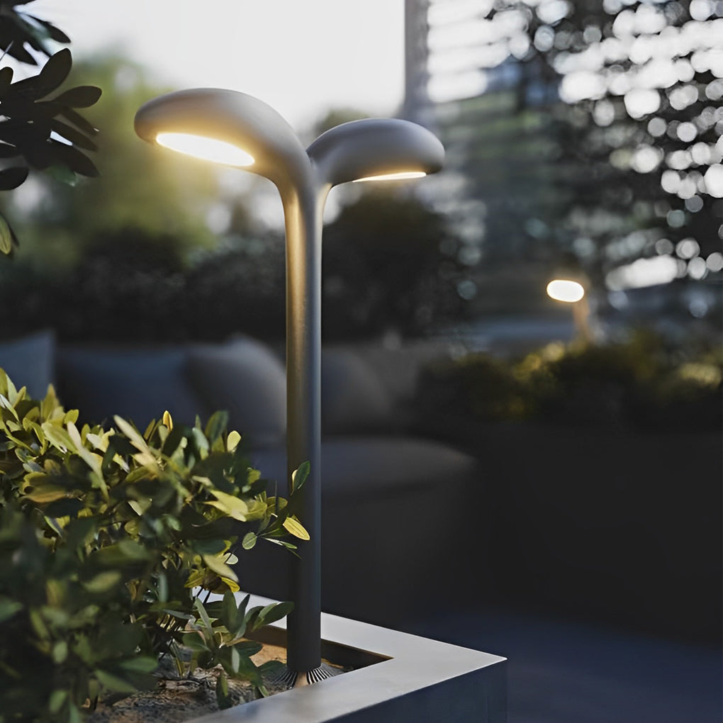 Modern Curved Aluminum LED Pathway Light for Outdoor Garden Landscape