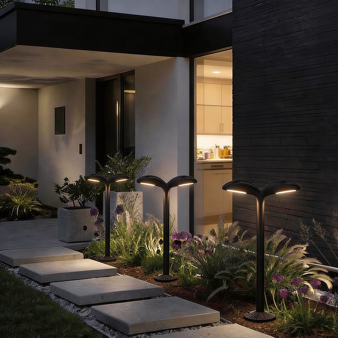 Modern Curved Aluminum LED Pathway Light for Outdoor Garden Landscape