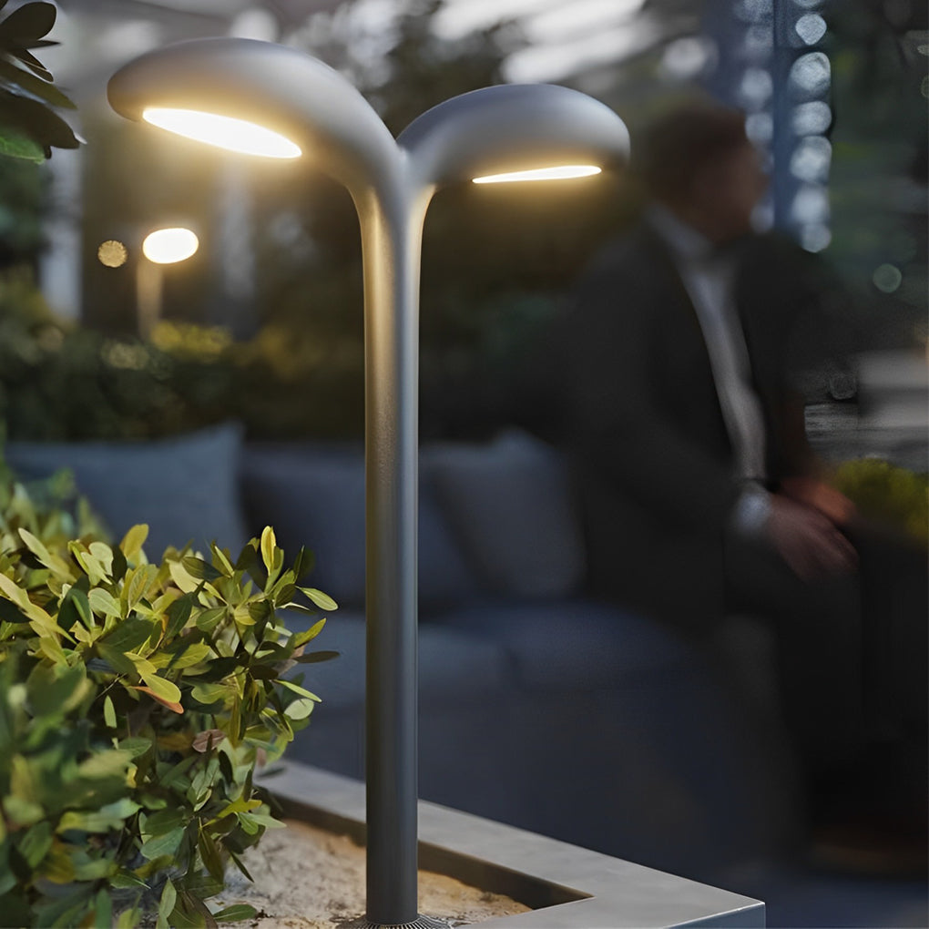 Modern Curved Aluminum LED Pathway Light for Outdoor Garden Landscape