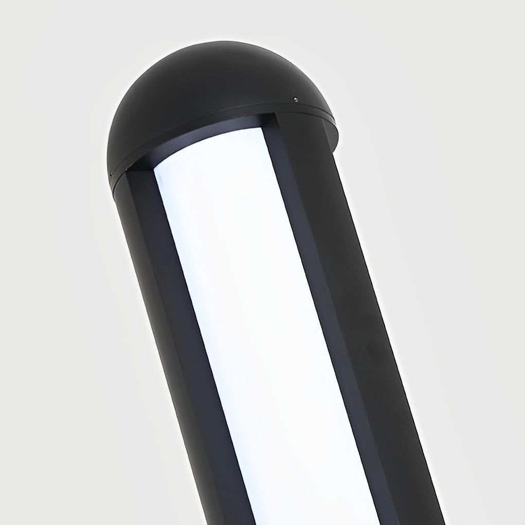 Sleek Black Waterproof LED Garden Bollard Light for Outdoor Spaces