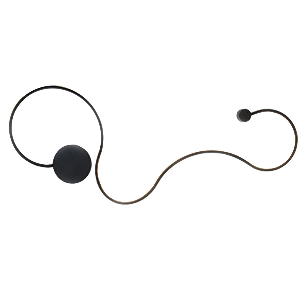 Modern Black Curved LED Wall Sconce for Hallway or Living Room Decor