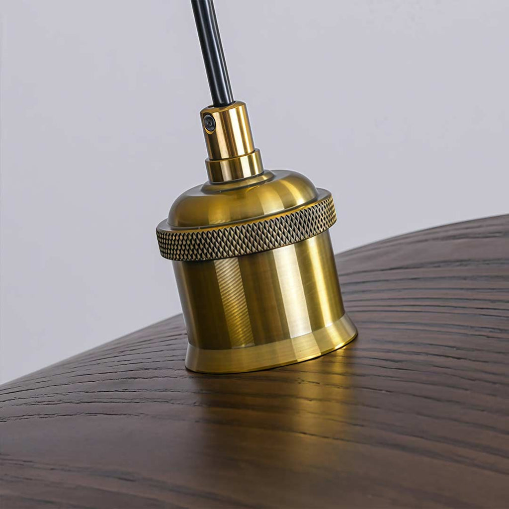 Wabi-Sabi Walnut Wood Curved Pendant Light for Modern Living Spaces