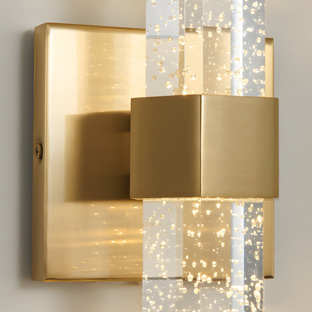 Modern Clear Crystal LED Wall Lamp for Living Room & Bedroom Lighting