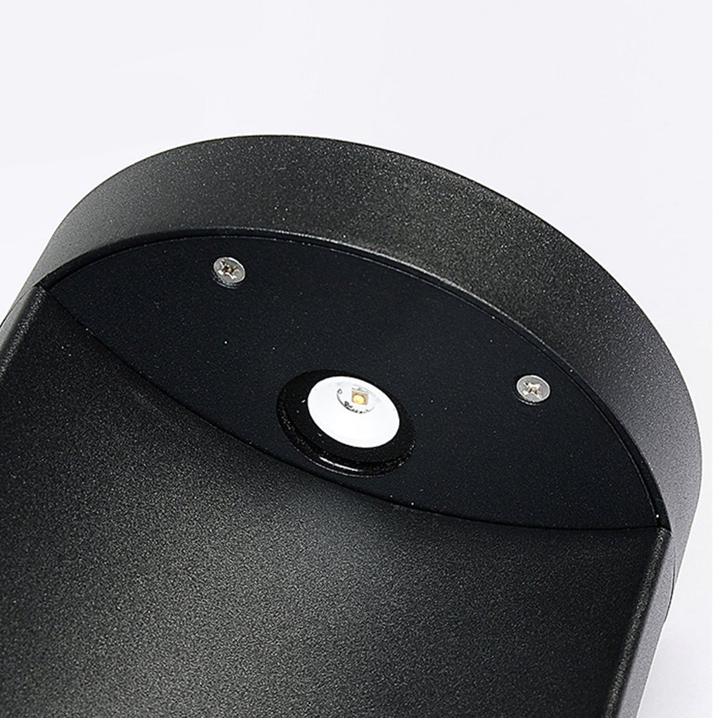 Modern Black Cylindrical LED Bollard Lights for Outdoor Pathways and Gardens
