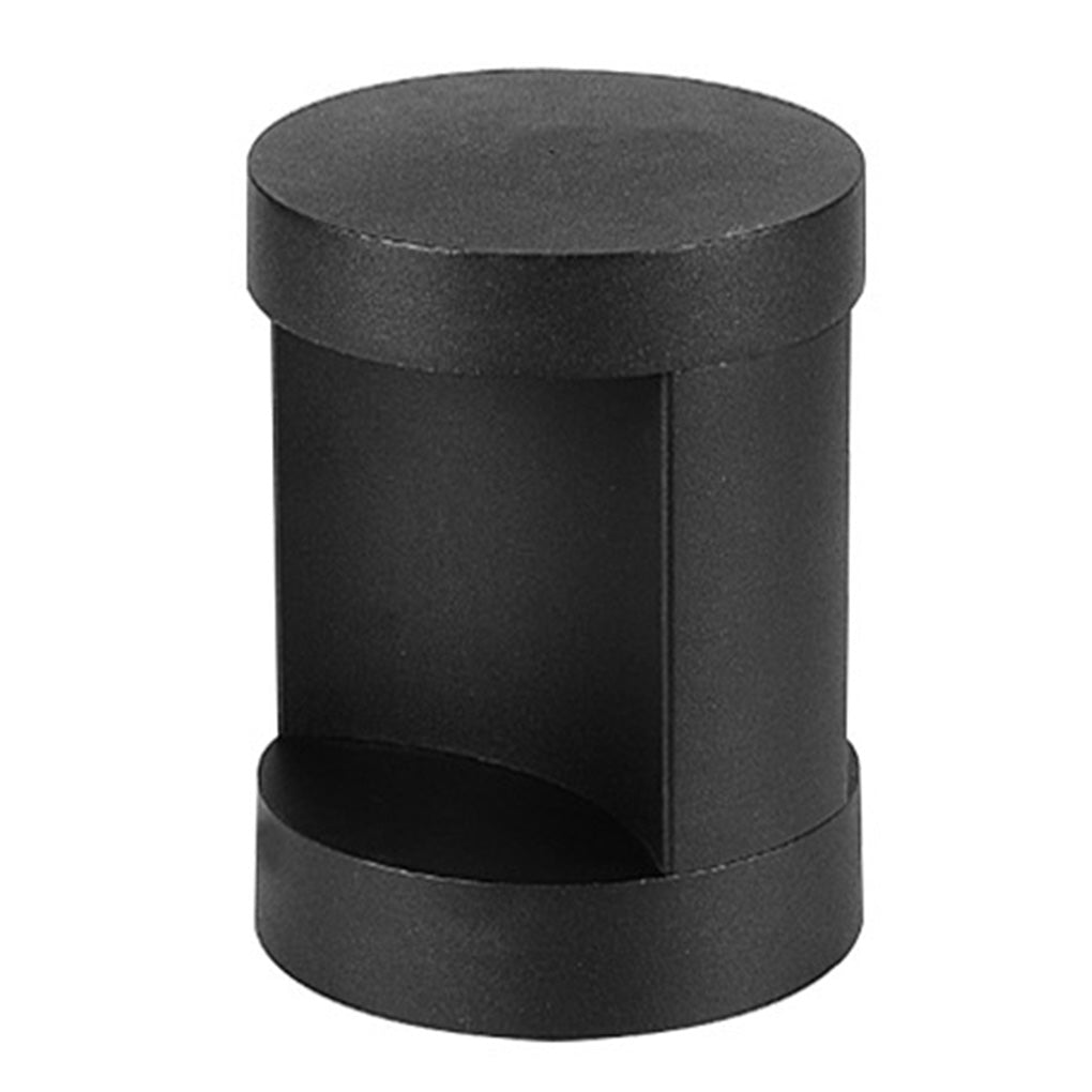 Modern Black Cylindrical LED Bollard Lights for Outdoor Pathways and Gardens