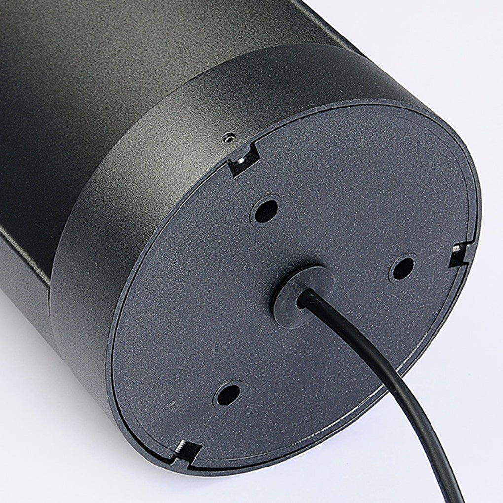 Modern Black Cylindrical LED Bollard Lights for Outdoor Pathways and Gardens