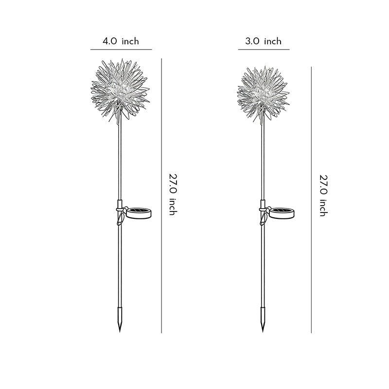 Modern Solar Dandelion Landscape Path Lights for Outdoor Garden Decor