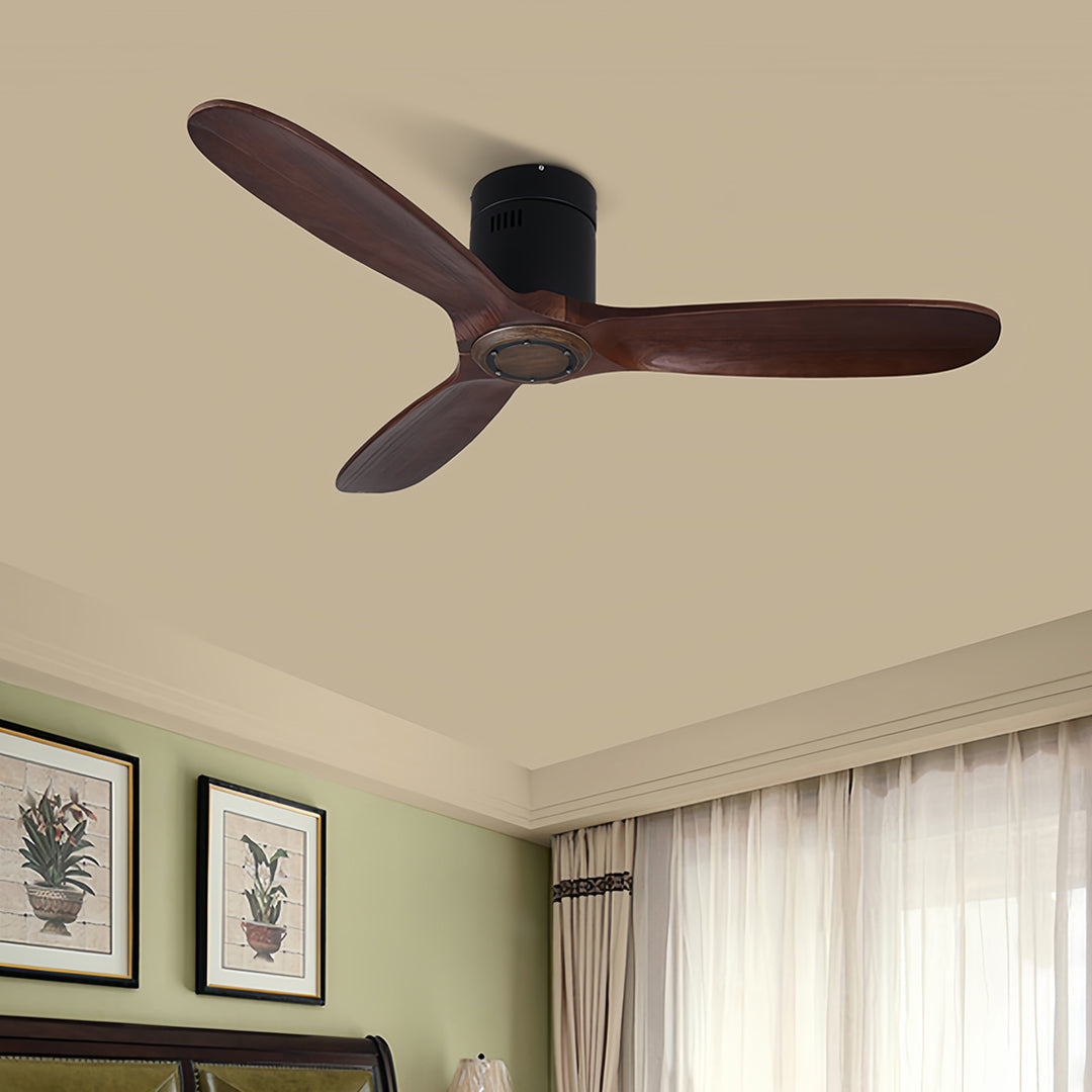 Modern 3-Blade LED Ceiling Fan with Quiet DC Motor & Remote Control