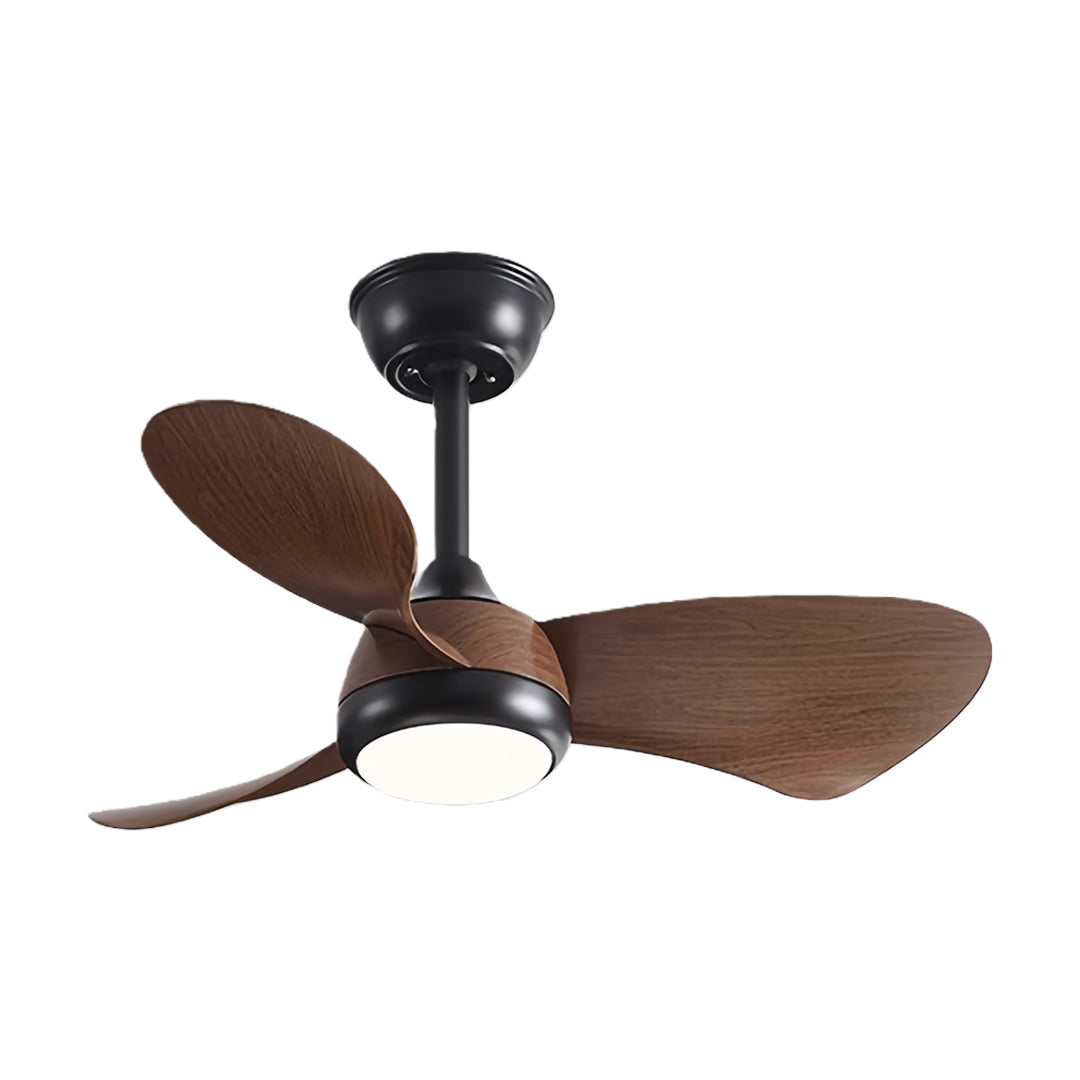 Vintage Black Metal Ceiling Fan with Light, Ideal for Living Room