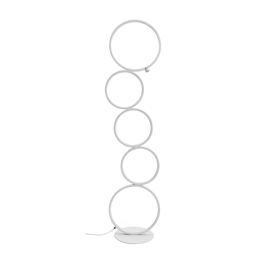 Modern Five-Ring Layered Art Decorative Floor Lamp for Living Room