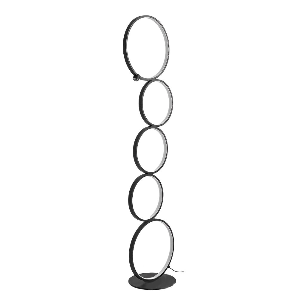 Modern Five-Ring Layered Art Decorative Floor Lamp for Living Room