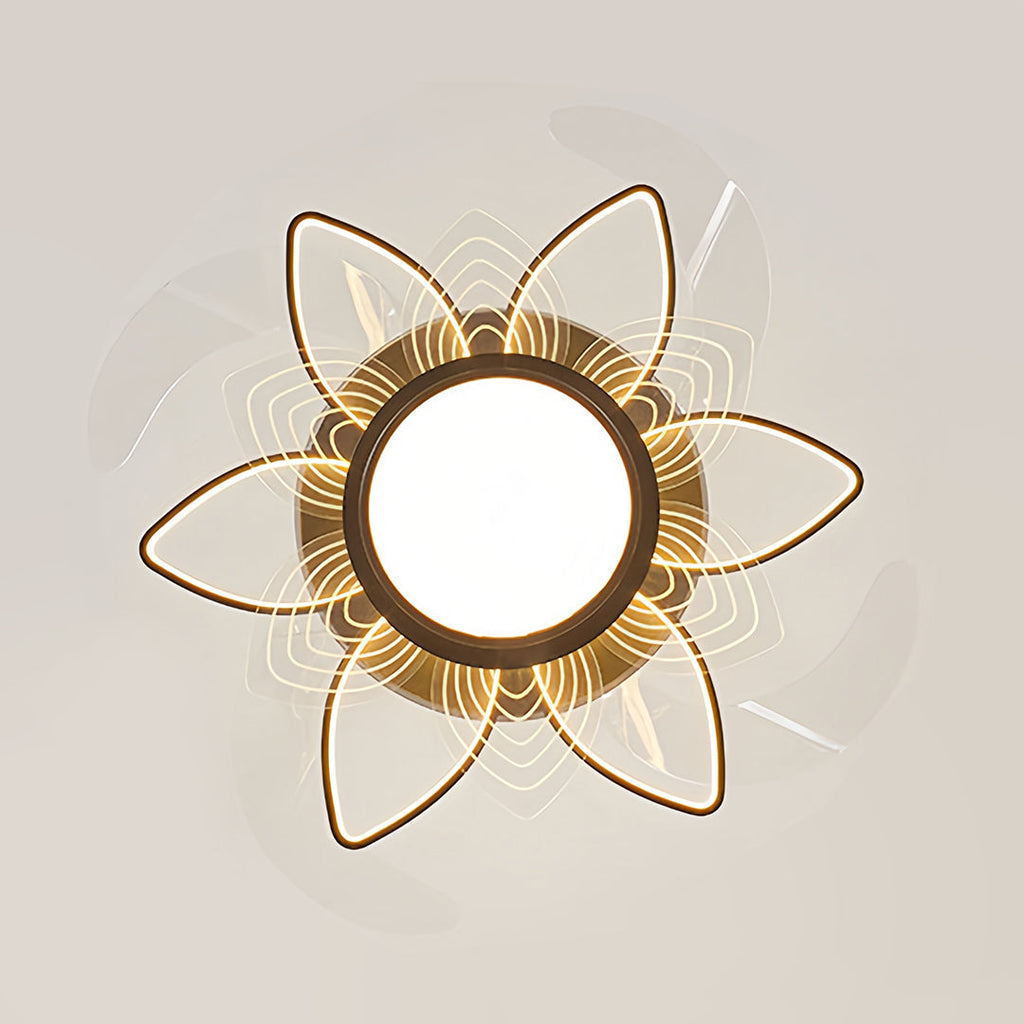 Black Minimalist Iron Ceiling Fan with Light for Modern Home Decor