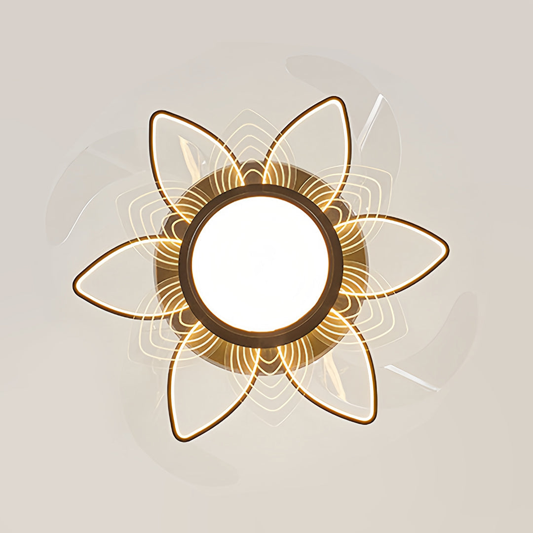 Black Minimalist Iron Ceiling Fan with Light for Modern Home Decor