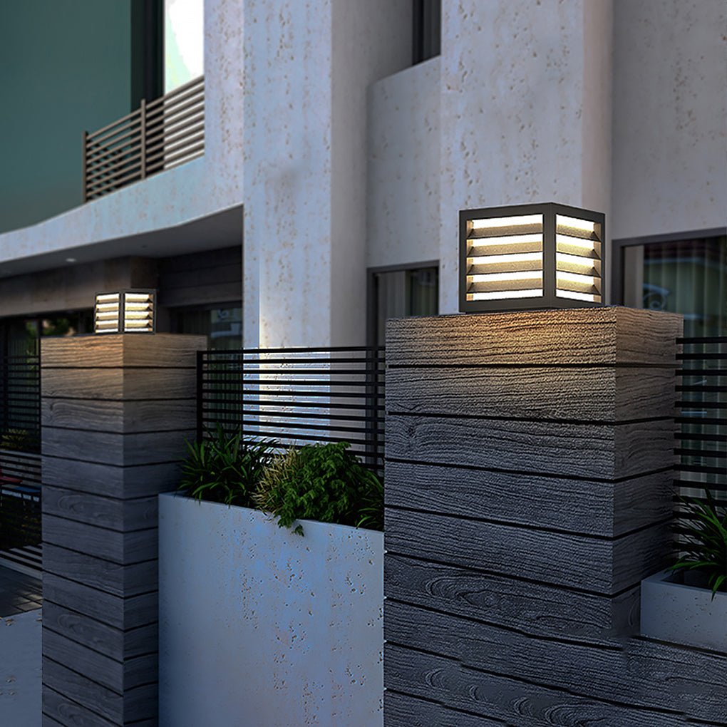 Elegant Waterproof LED Outdoor Pillar Light for Garden Patio Decor