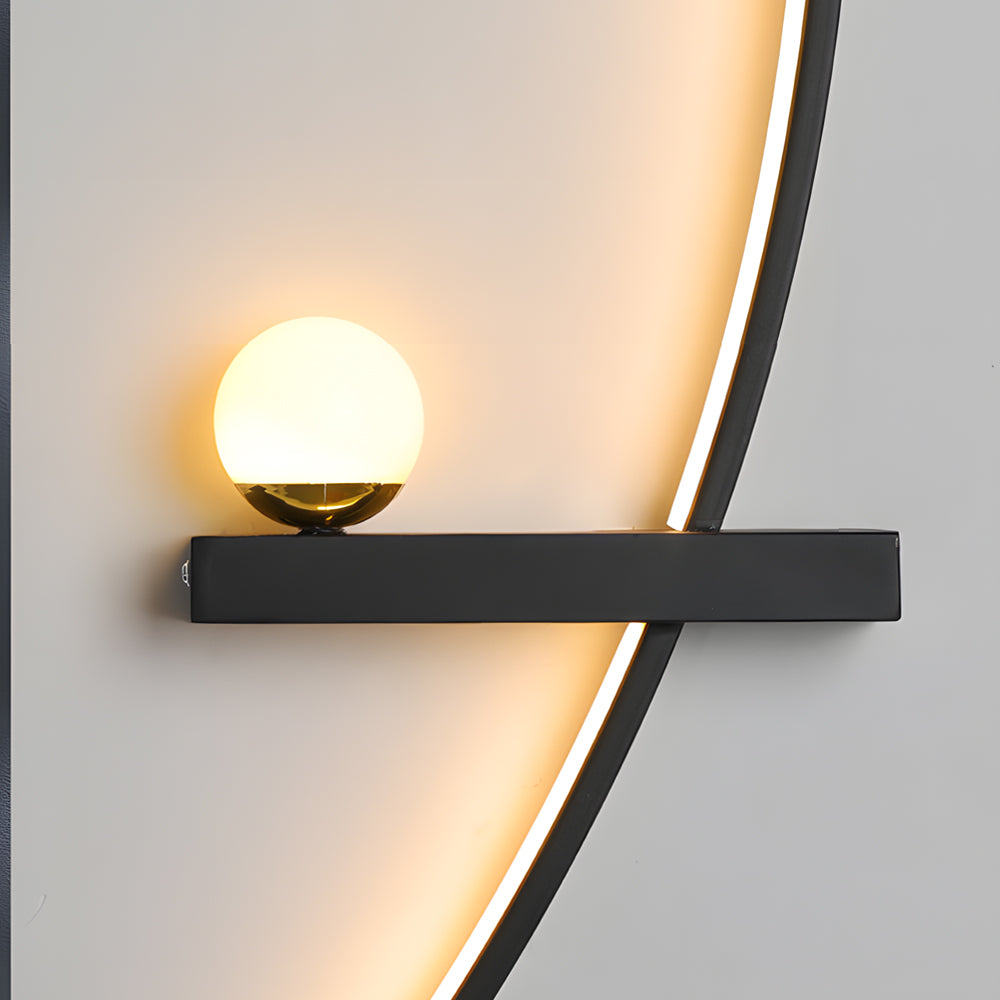 Elegant Silver Curved LED Wall Sconce for Modern Living Room Decor