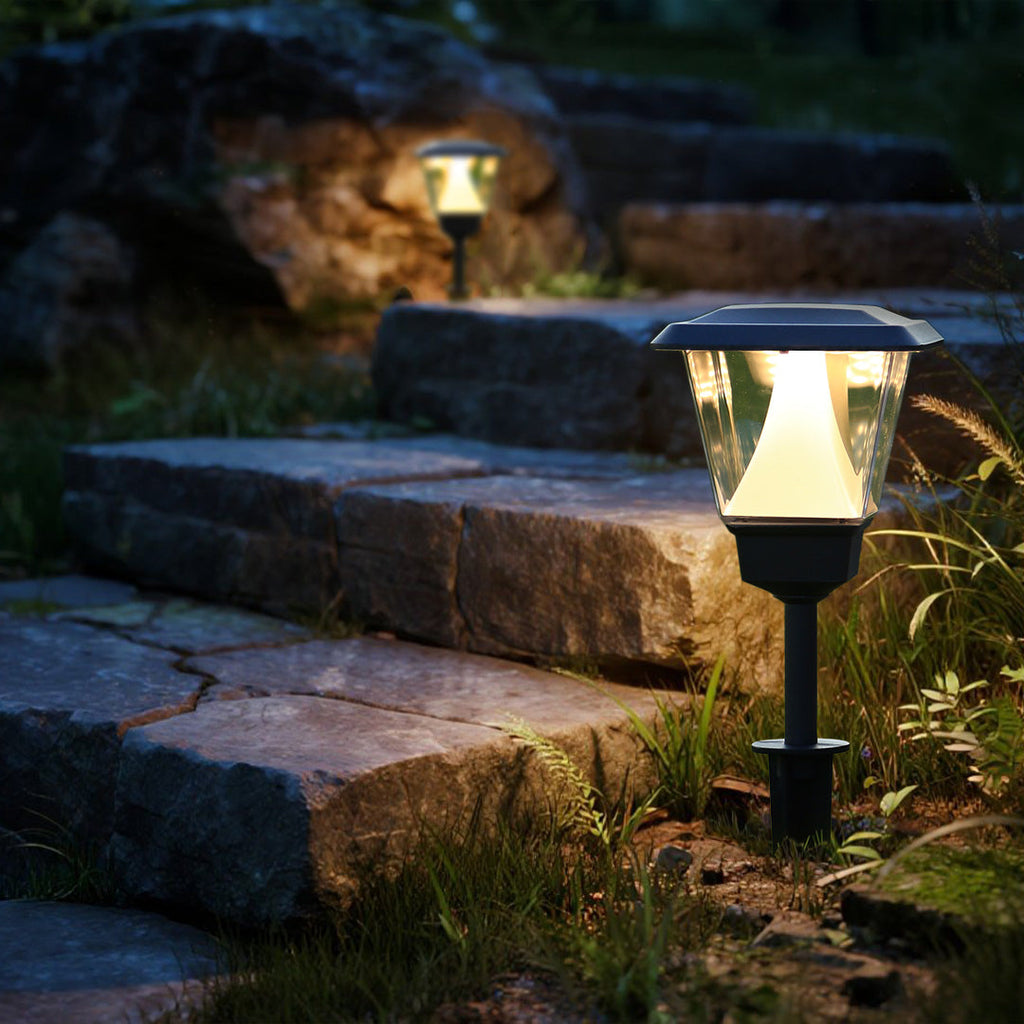 Modern Minimalist White LED Outdoor Lawn Lights for Garden Pathways