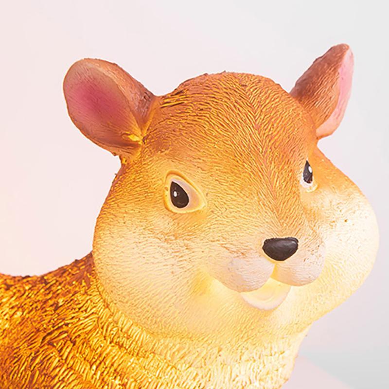 Elegant Resin Squirrel LED Garden Light - Waterproof Outdoor Decor