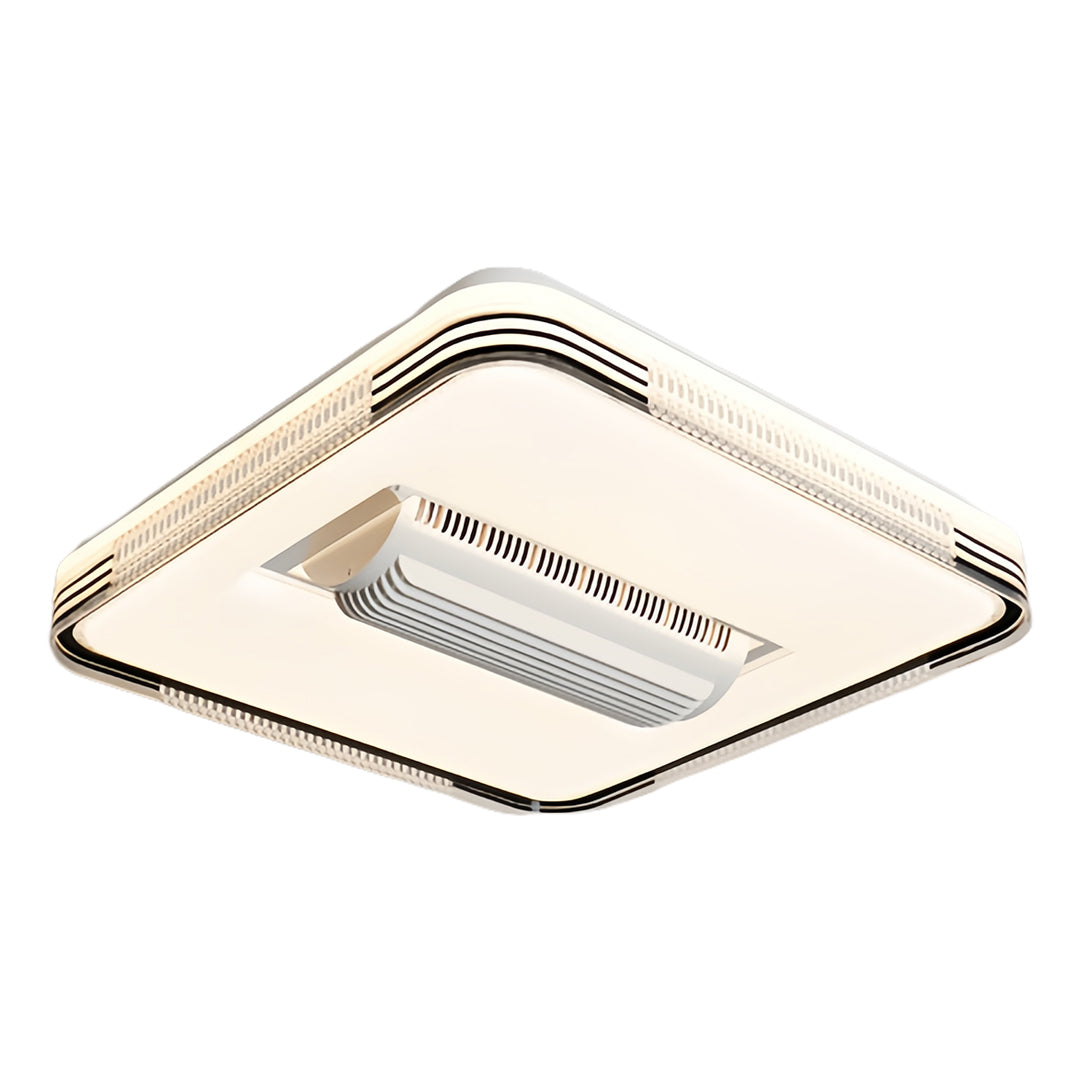 Stylish Bladeless LED Ceiling Fan in White for Modern Living Spaces