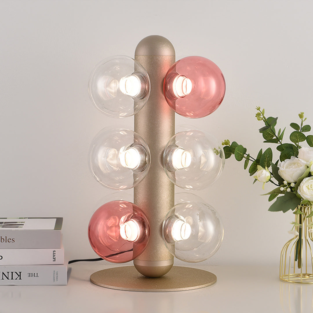 Modern Clear Glass Bubble LED Table Lamp for Minimalist Home Decor
