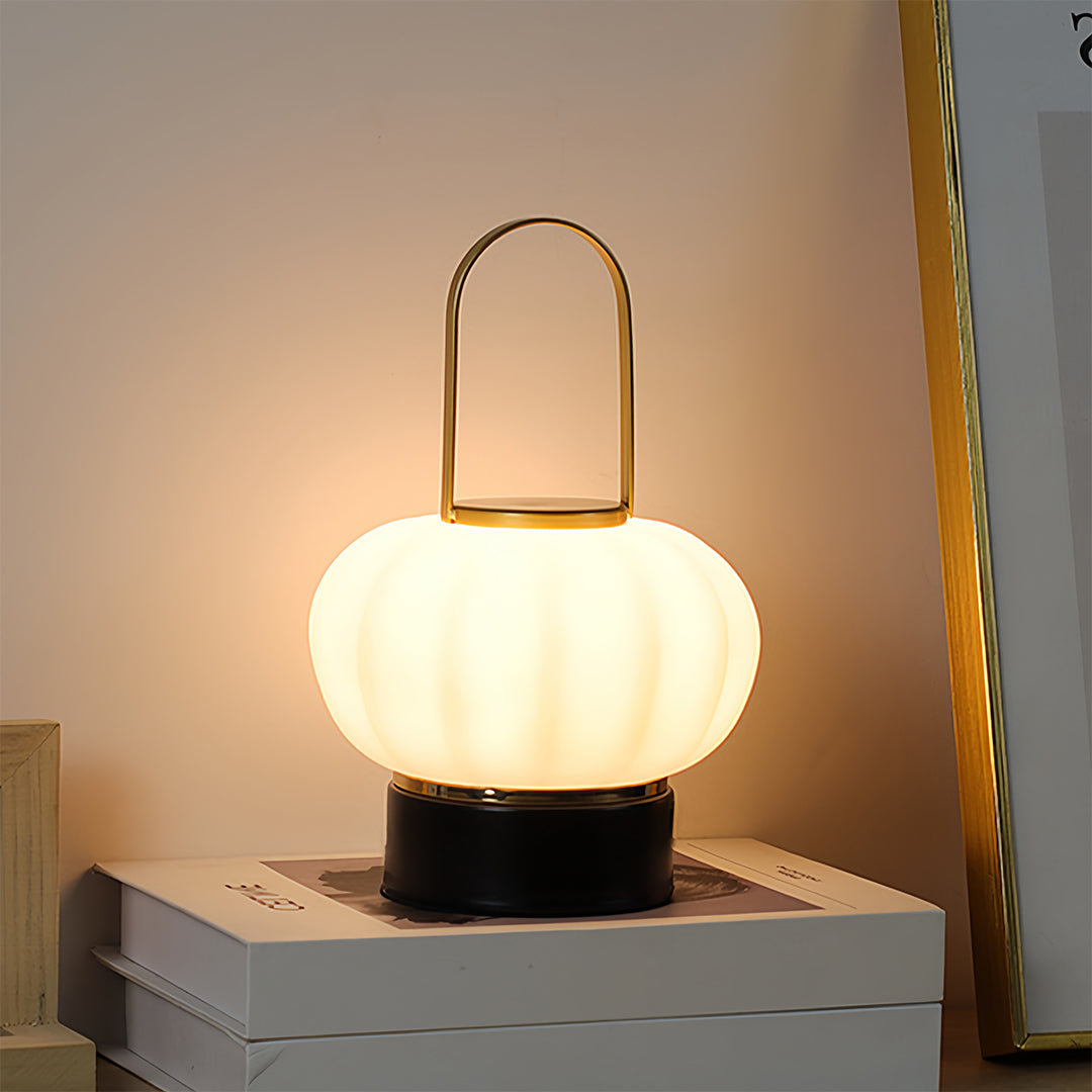 Nordic Style LED Lantern Table Lamp in Warm White for Cozy Living Rooms