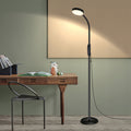 Modern Minimalist White LED Floor Lamp for Reading and Task Lighting