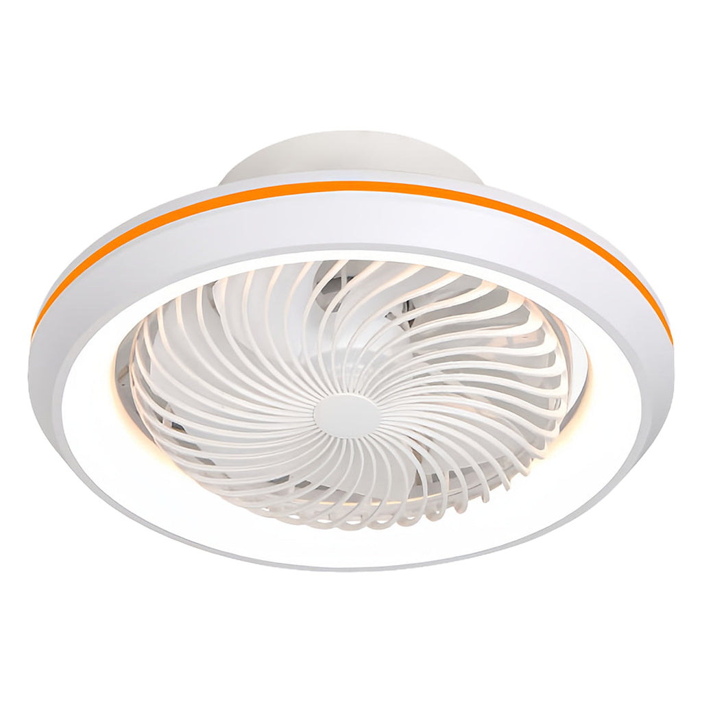 Sleek Modern White LED Ceiling Fan with Remote & Dimmable Lights for Living Room