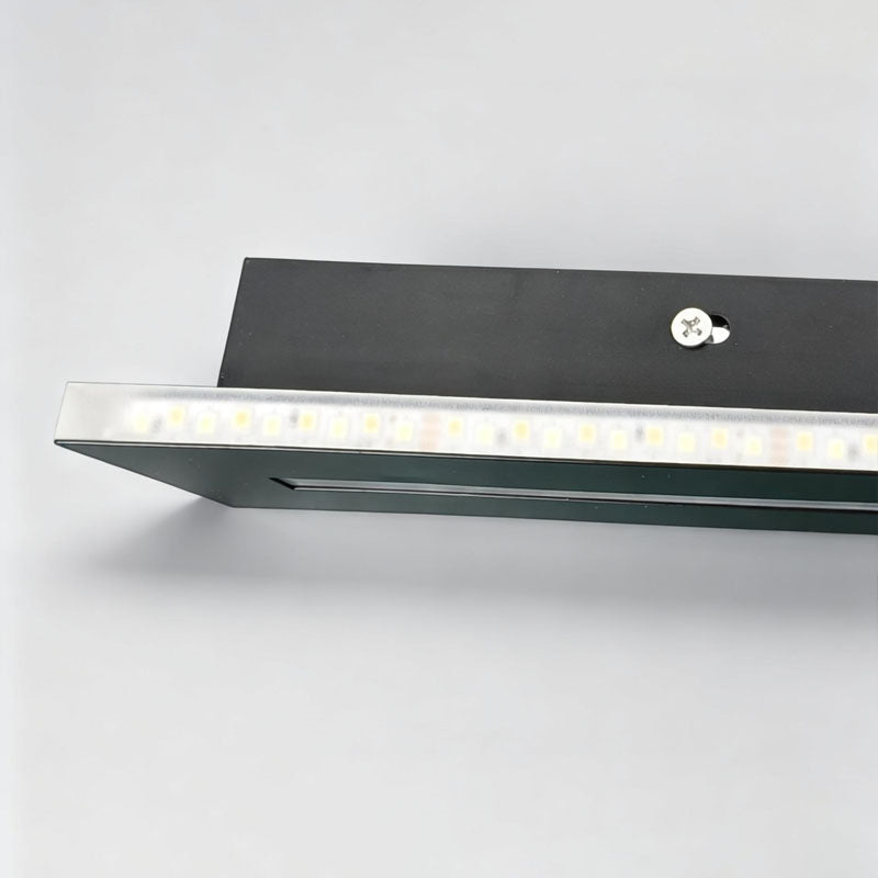 Modern Black Iron Linear LED Wall Sconce for Living Room Decor