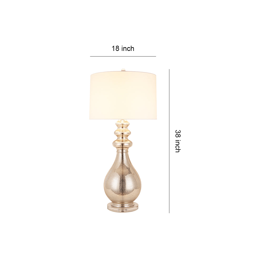 Sleek Polished Silver Table Lamp for Contemporary Home Office Decor