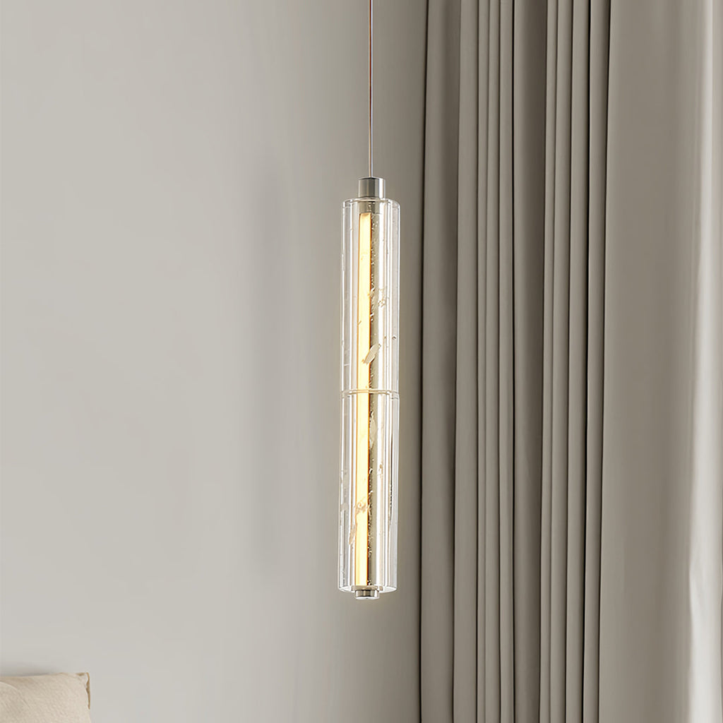 Sleek Minimalist Linear Crystal Pendant Light for Modern Living Spaces