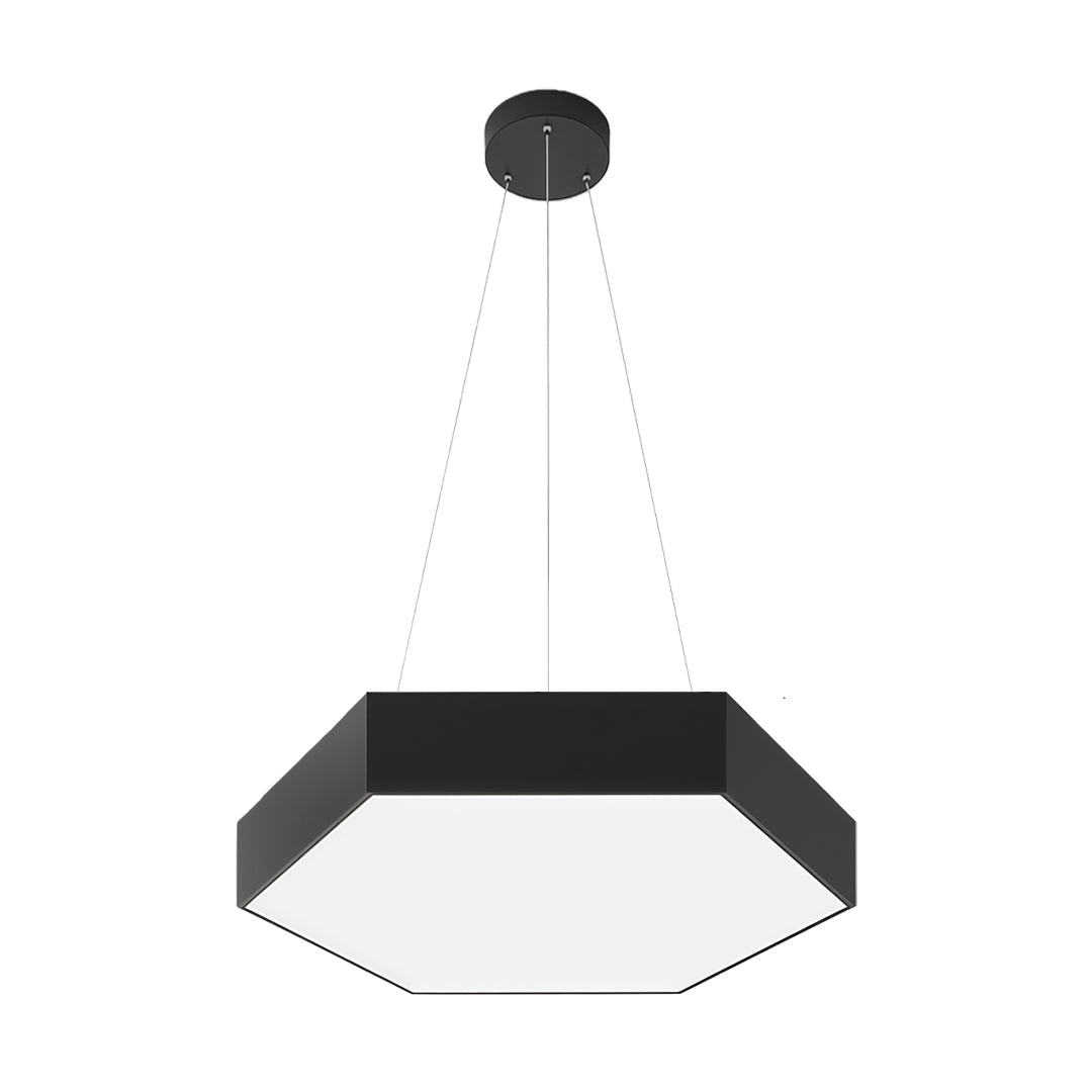 Contemporary Black Hexagonal LED Chandelier for Living Room Bedroom