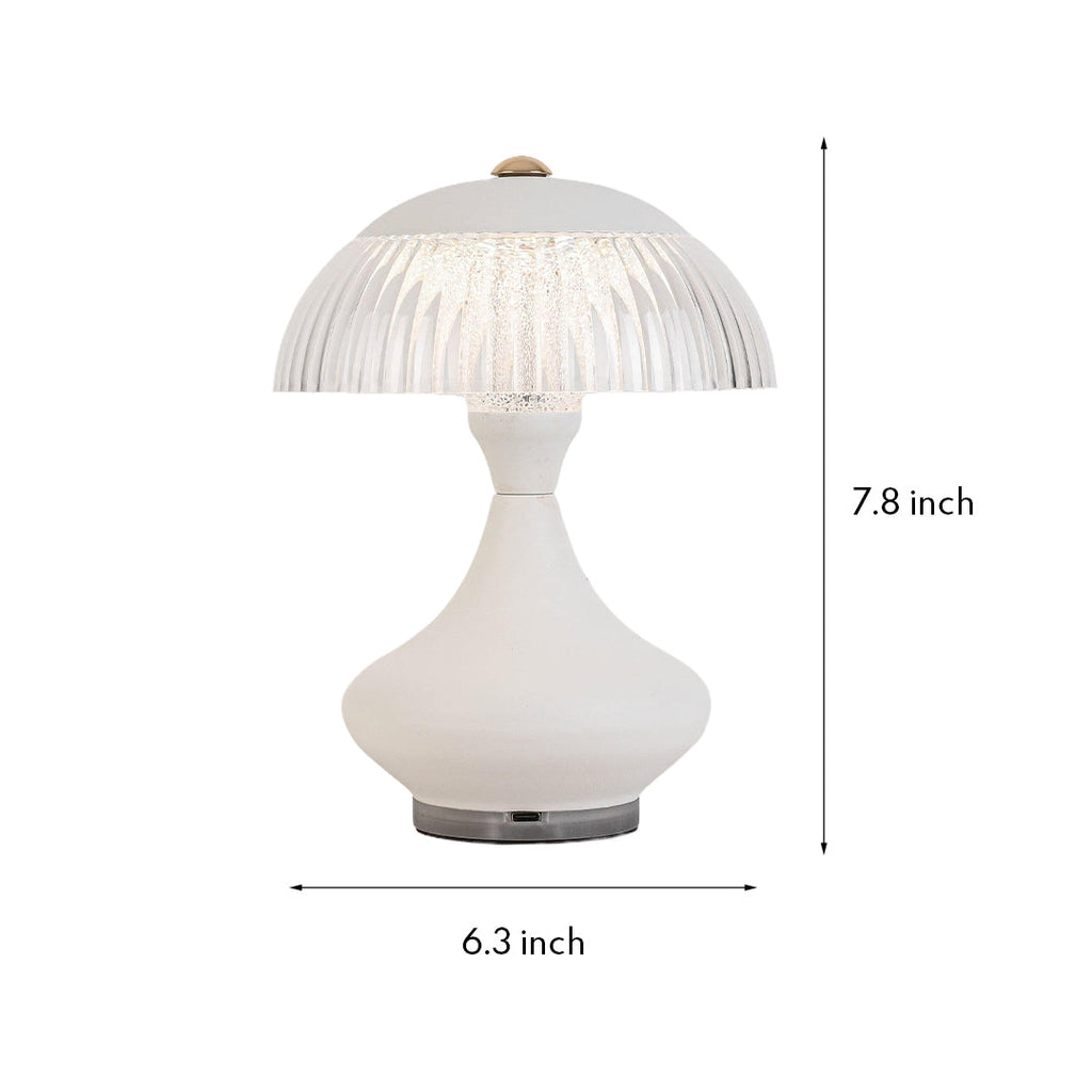 Minimalist White Table Lamp with Creative Charging Design for Office Bedroom