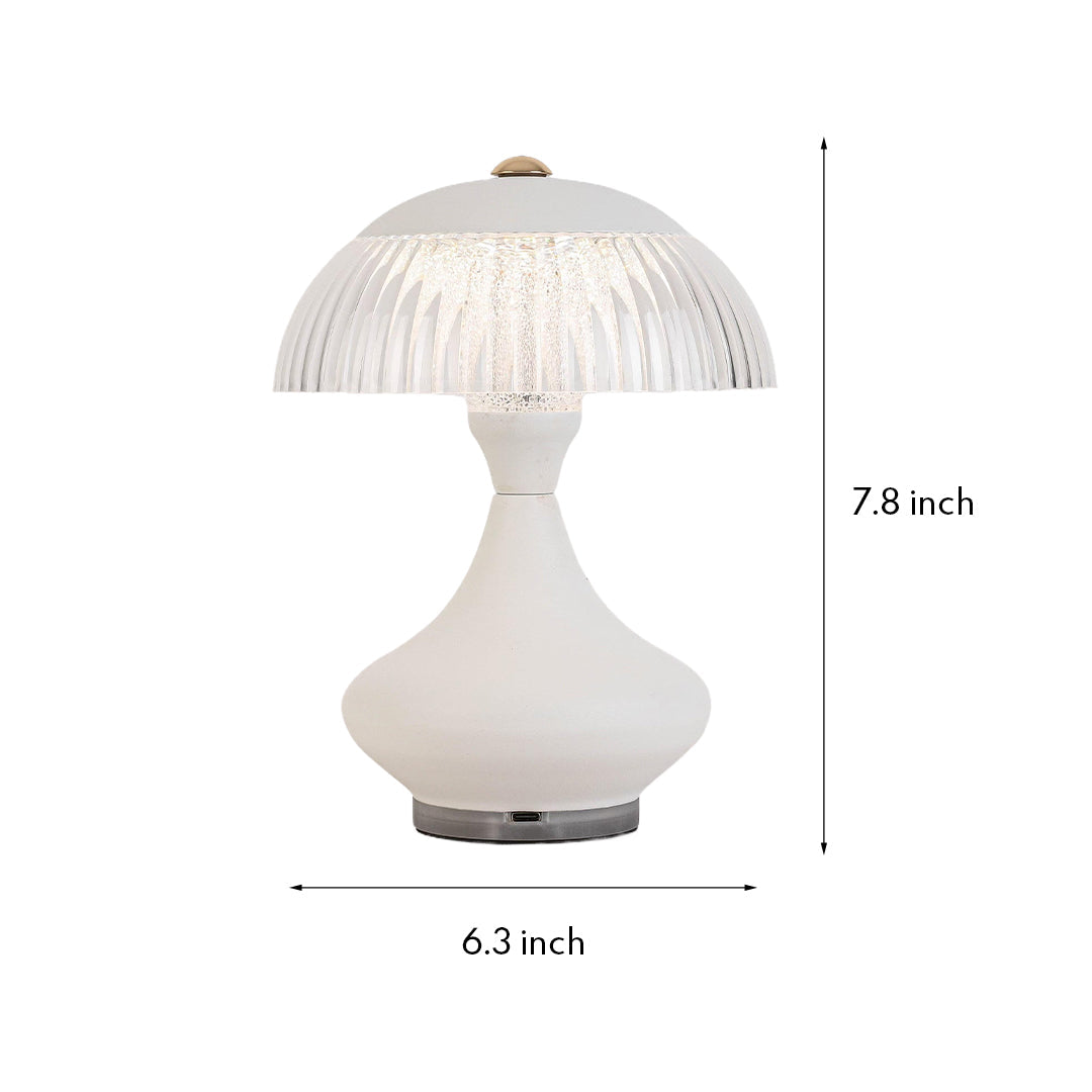 Minimalist White Table Lamp with Creative Charging Design for Office Bedroom