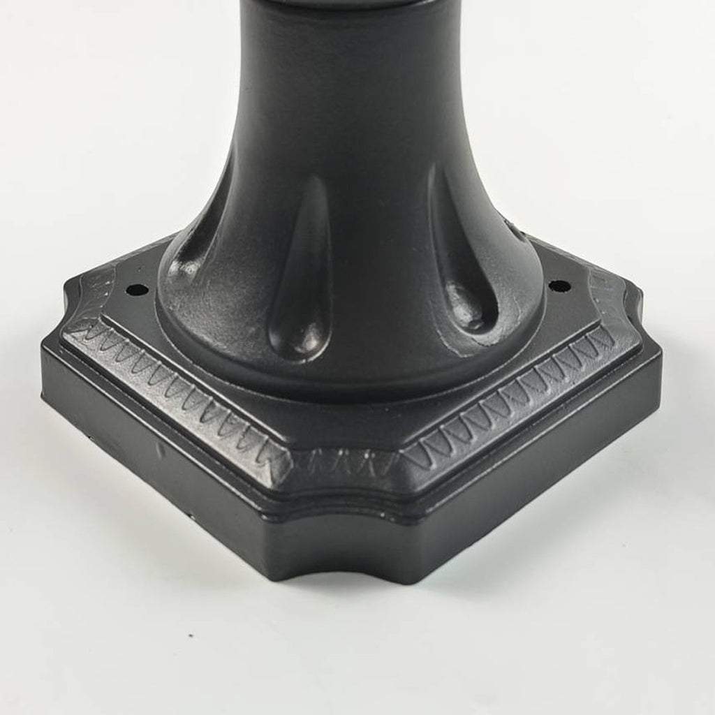Elegant Frosted Glass Globe Pillar Light Outdoor Waterproof Lamp